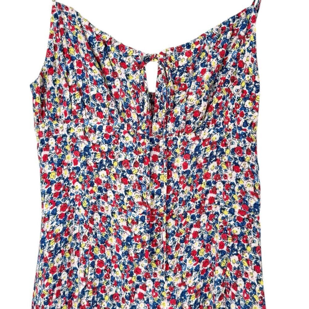 H&M Floral Spaghetti Strap Keyhole Smocked Dress Size XS - Picture 7 of 8